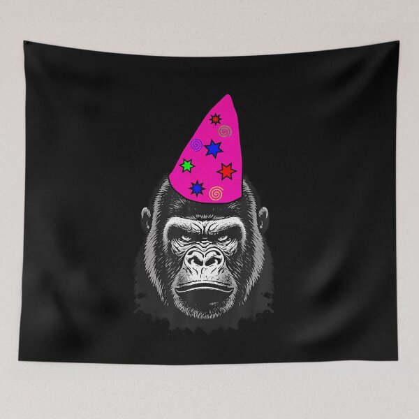 Item preview, Gorilla Birthday Decorations Birthday Party Hat Design designed and sold by MadalynKiehn.