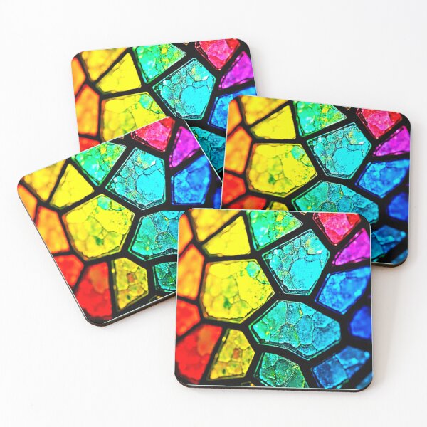 Item preview, Cracked Rainbow Stained Glass Art designed and sold by Health And Fitness Posts e-Store.