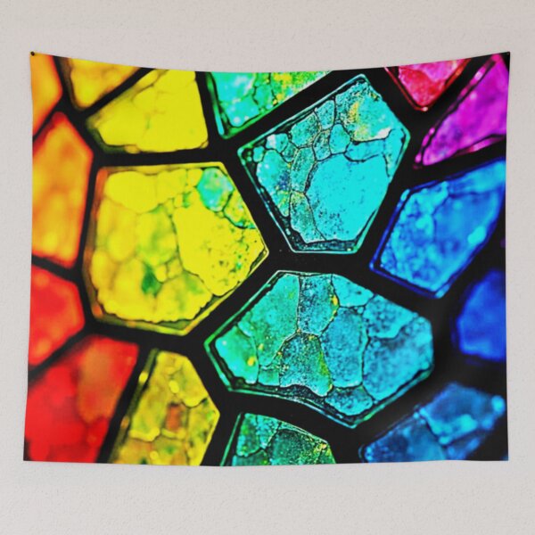 Item preview, Cracked Rainbow Stained Glass Art designed and sold by Health And Fitness Posts e-Store.