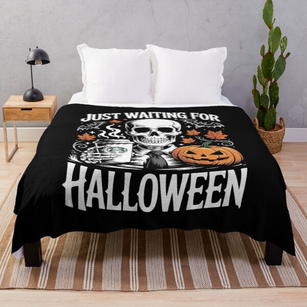 Item preview, Just Waiting For Halloween Skeleton Coffee Jack Or Lantern designed and sold by ClassicAnthony.
