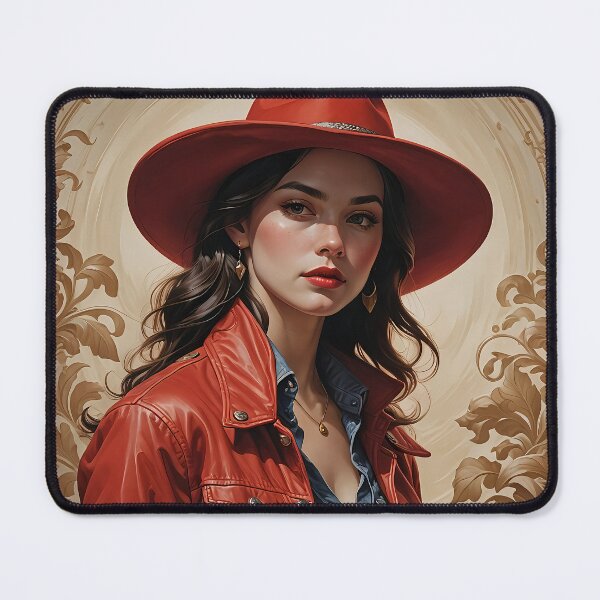 Item preview, Young woman with hat designed and sold by Palatinasart.