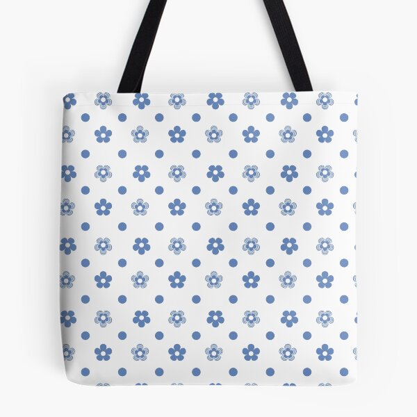 Item preview, Blue Dots & Flowers designed and sold by SaintlyScrbblz.
