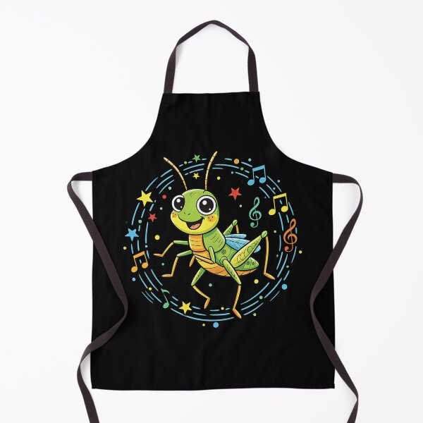 Item preview, Colorful Cartoon Grasshopper Playing with Music Notes designed and sold by AwesomeBeyondLimits.