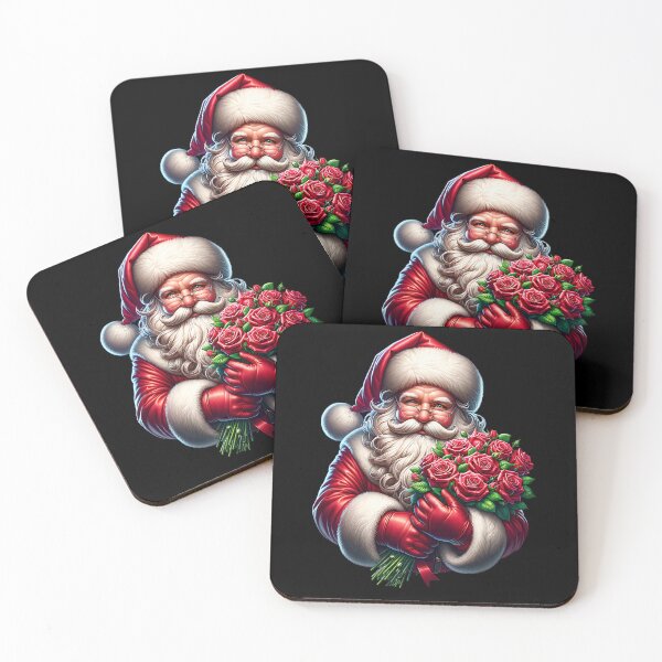 Item preview, Santa Claus with roses designed and sold by ReneMM.