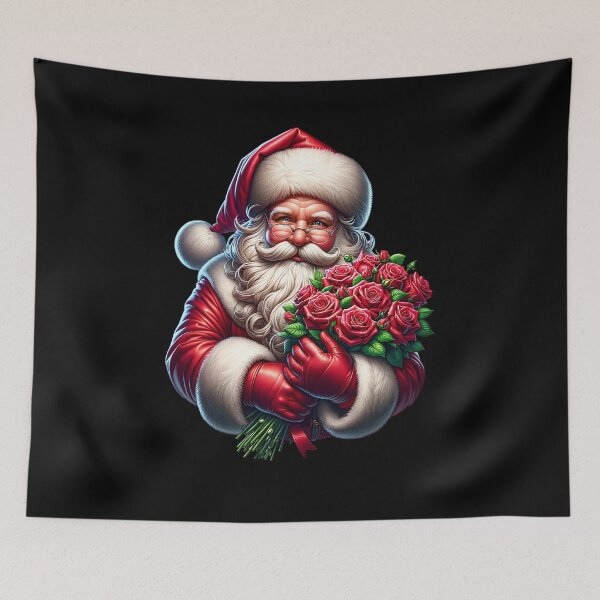 Item preview, Santa Claus with roses designed and sold by ReneMM.