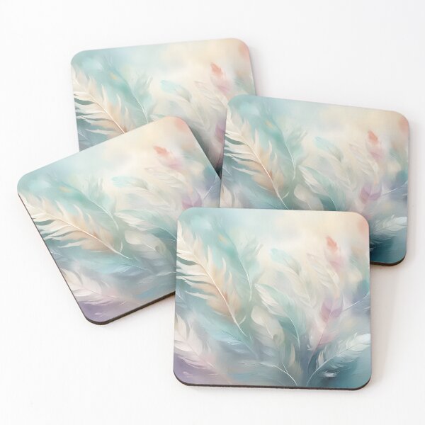Item preview, Composition with pastel-colored feathers designed and sold by 2-Seraphira.