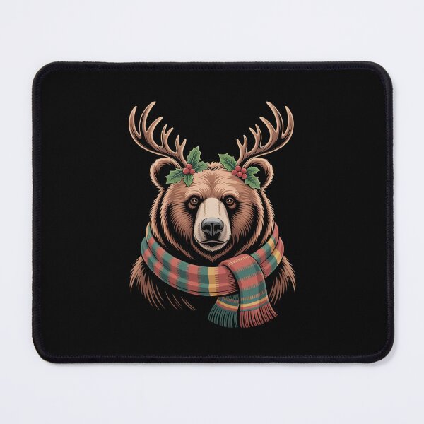 Item preview, Brown Bear Christmas Reindeer Holiday Winter Animal Design designed and sold by Gogetgiggles.