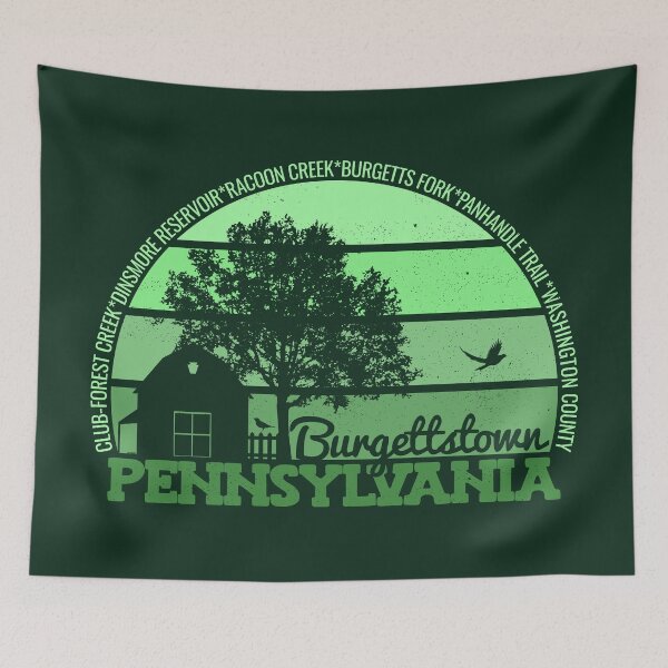 Item preview, Burgettstown Pennsylvania Sunset Retro Vintage Local Pride Logo designed and sold by CRHPOD20.