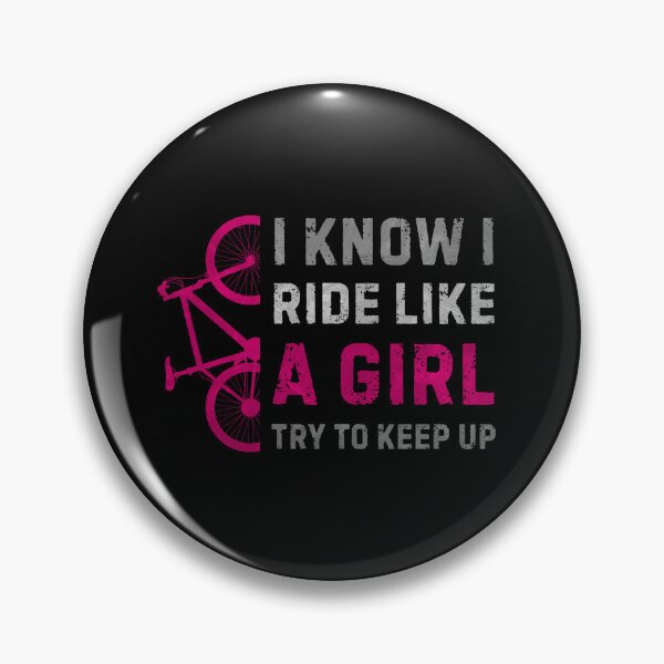 Item preview, I Ride Like A Girl Try To Keep Up - Funny MTB Quote - Girl Mountain Bike | Empowering Women's Mountain Bike Design | Sassy Cycling Gifts for Her designed and sold by BMLprint ⭐⭐⭐⭐⭐.
