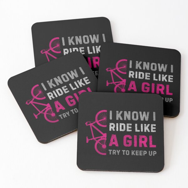 Item preview, I Ride Like A Girl Try To Keep Up - Funny MTB Quote - Girl Mountain Bike | Empowering Women's Mountain Bike Design | Sassy Cycling Gifts for Her designed and sold by BMLprint ⭐⭐⭐⭐⭐.