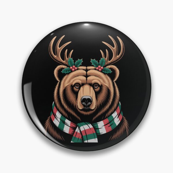 Item preview, Brown Bear Christmas Reindeer Holiday Winter Animal Design designed and sold by Gogetgiggles.