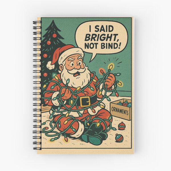 Item preview, Cozy Christmas Humor – Tangled Santa Lights – Gift for Family – Retro Comics • Vintage Halftone designed and sold by JacobKAurumhead.