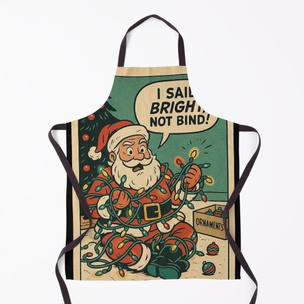 Item preview, Cozy Christmas Humor – Tangled Santa Lights – Gift for Family – Retro Comics • Vintage Halftone designed and sold by JacobKAurumhead.