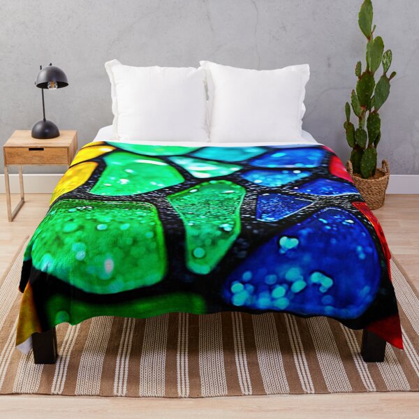 Item preview, Glossy Rainbow Glass Mosaic Art designed and sold by Health And Fitness Posts e-Store.
