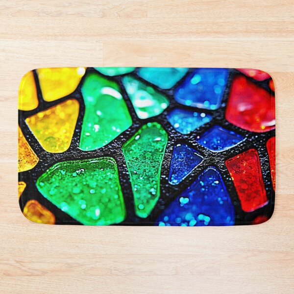 Item preview, Glossy Rainbow Glass Mosaic Art designed and sold by Health And Fitness Posts e-Store.