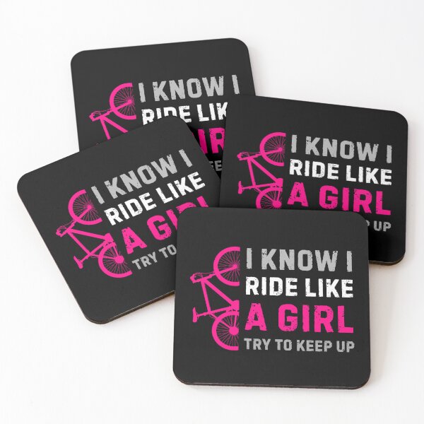 Item preview, I Ride Like A Girl Try To Keep Up - Funny MTB Quote - Girl Mountain Bike | Empowering Women's Mountain Bike Design | Strava & Sassy Cycling Gifts for Her designed and sold by BMLprint ⭐⭐⭐⭐⭐.