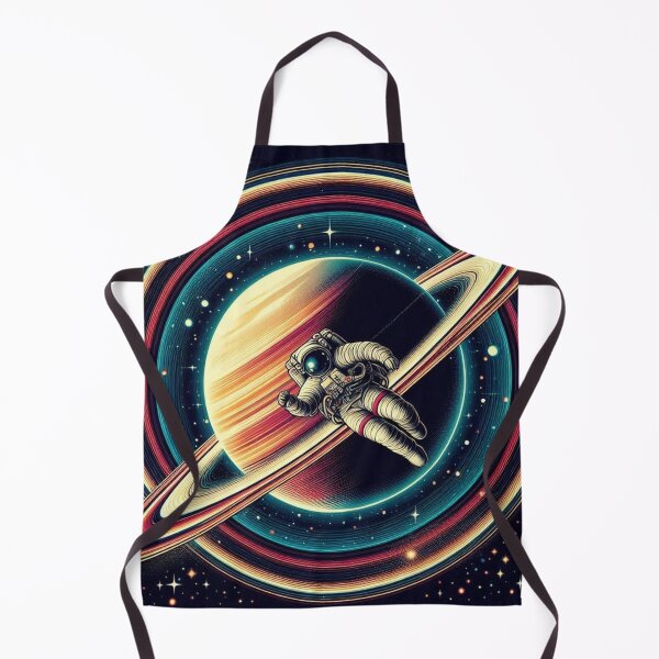 Item preview, Cosmic Astronaut Walking Saturn's Rings – Surreal Space Art designed and sold by Dogandesighn.