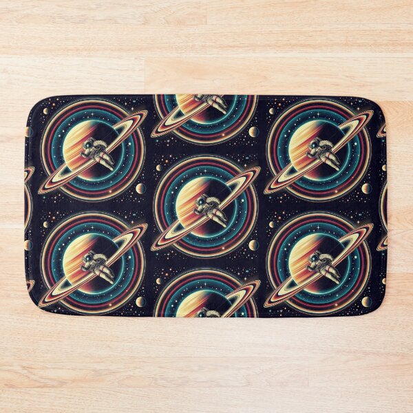 Item preview, Cosmic Astronaut Walking Saturn's Rings – Surreal Space Art designed and sold by Dogandesighn.
