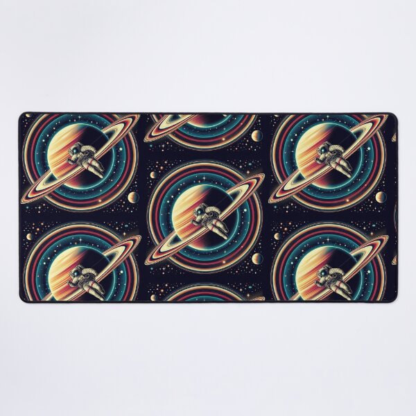 Item preview, Cosmic Astronaut Walking Saturn's Rings – Surreal Space Art designed and sold by Dogandesighn.