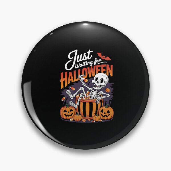 Item preview, Just Waiting For Halloween Skeleton Spooky Vibe Summer = designed and sold by ClassicAnthony.