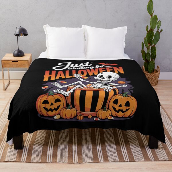 Item preview, Just Waiting For Halloween Skeleton Spooky Vibe Summer = designed and sold by ClassicAnthony.