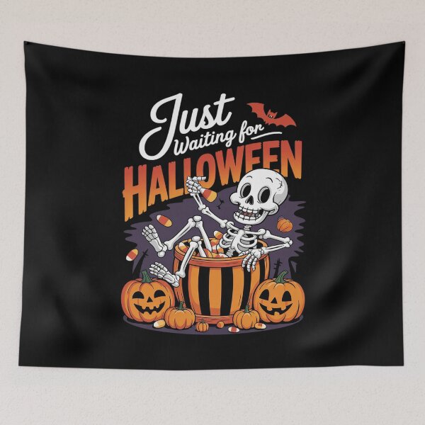 Item preview, Just Waiting For Halloween Skeleton Spooky Vibe Summer = designed and sold by ClassicAnthony.