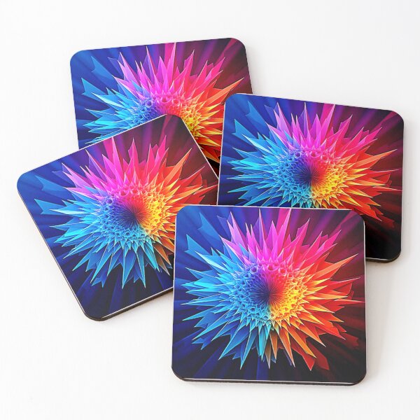 Item preview, Cool Warm Spikey Starburst Art designed and sold by Health And Fitness Posts e-Store.