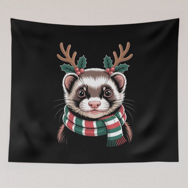 Item preview, Christmas Ferret Reindeer Holiday Animal Lover Design designed and sold by Gogetgiggles.