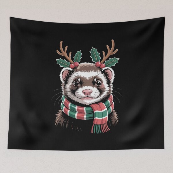 Item preview, Christmas Ferret Reindeer Holiday Animal Lover Design designed and sold by Gogetgiggles.