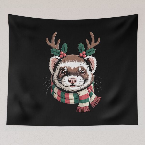 Item preview, Christmas Ferret Reindeer Holiday Animal Lover Design designed and sold by Gogetgiggles.