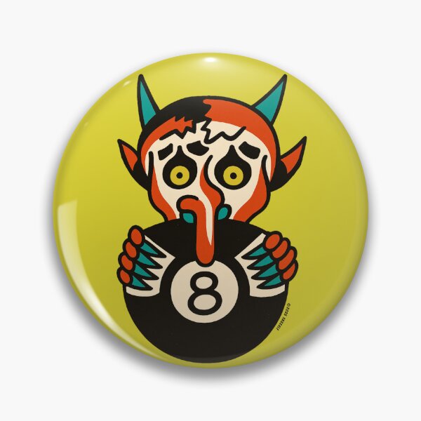 Item preview, Retro Devil Eight Ball Sticker – Bold Vintage Comic Style designed and sold by Skuzzle.