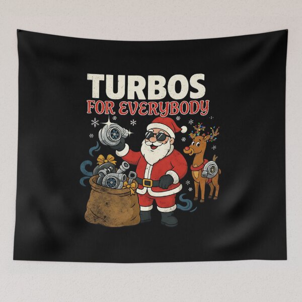 Item preview, Turbos For Everybody | Funny Boosted Santa Christmas Car Racing designed and sold by CarantinedChaos.