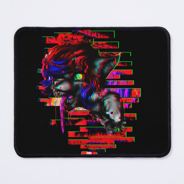 Item preview, Glitchart Eyestrain Dark Furry Cat Girl in Colorful Madness designed and sold by GrotsqMachine.