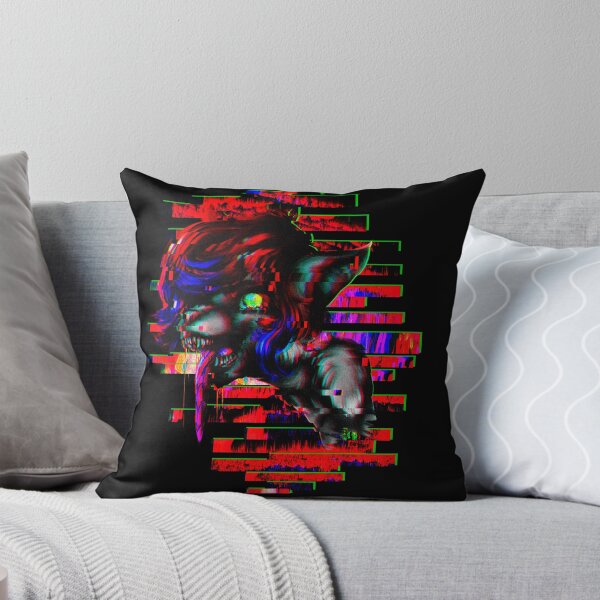 Item preview, Glitchart Eyestrain Dark Furry Cat Girl in Colorful Madness designed and sold by GrotsqMachine.