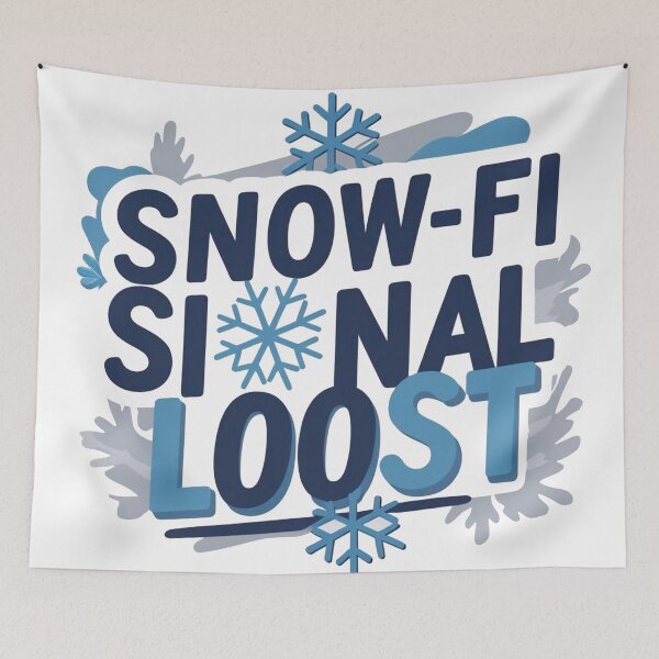 Item preview, Snow-Fi Signal Lost | Funny Winter Internet Outage Pun designed and sold by Smay store.