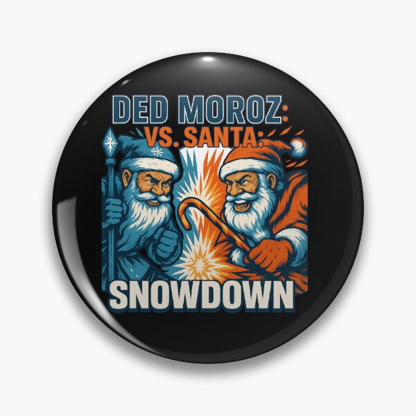 Item preview, Ded Moroz vs Santa Snowdown – Vintage Holiday Comic Showdown designed and sold by POD DYNASTY | Original Print On Demand T-Shirt Graphics.