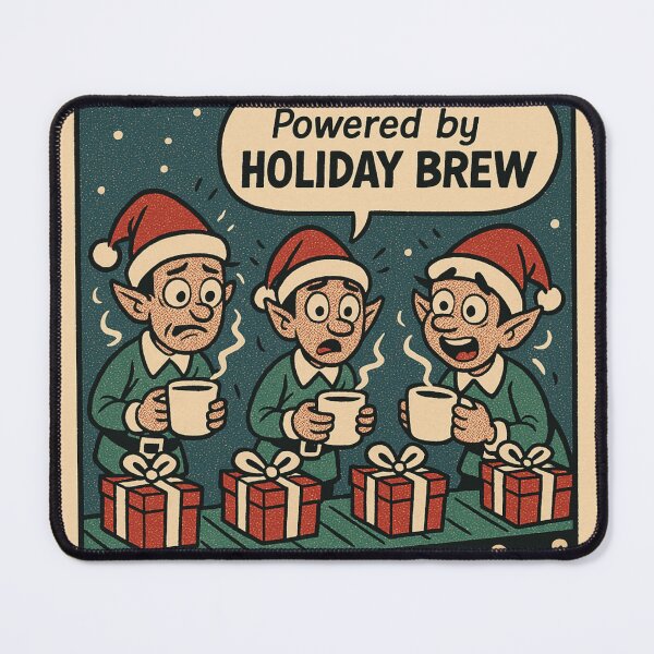Item preview, Cozy Christmas Humor – Holiday Brew Assembly Elves – Gift for Coworker – Retro Comics • Vintage Halftone designed and sold by JacobKAurumhead.