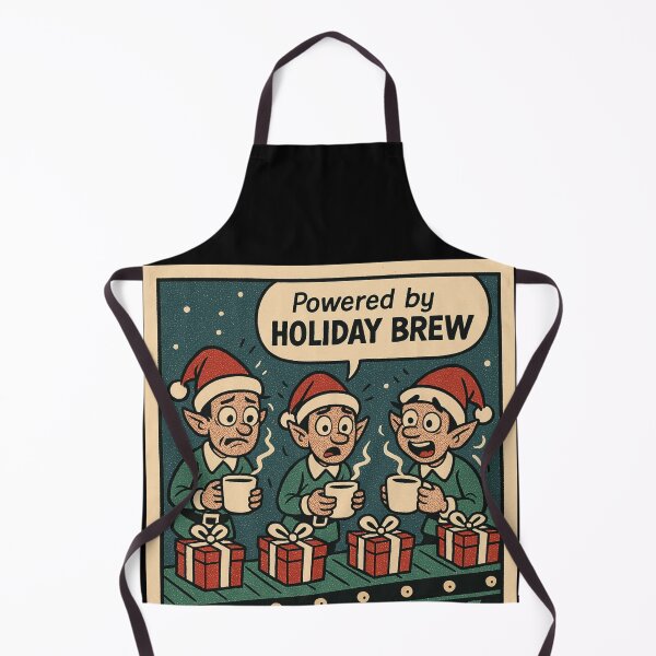 Item preview, Cozy Christmas Humor – Holiday Brew Assembly Elves – Gift for Coworker – Retro Comics • Vintage Halftone designed and sold by JacobKAurumhead.