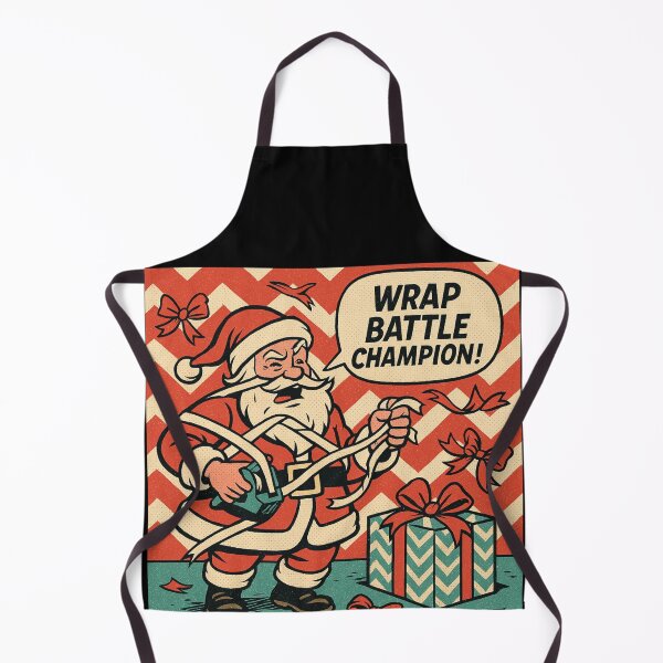 Item preview, Cozy Christmas Humor – Wrap Battle Champion Santa – Gift for Parents – Retro Comics • Vintage Halftone designed and sold by JacobKAurumhead.