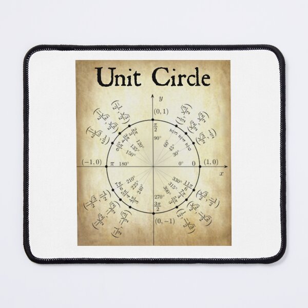 Item preview, Nerdy Vintage Unit Circle Science Teacher Black Text Parchment designed and sold by MathWare MathClips.