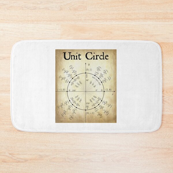 Item preview, Nerdy Vintage Unit Circle Science Teacher Black Text Parchment designed and sold by MathWare MathClips.