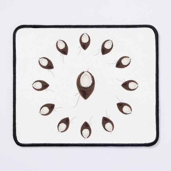 Item preview, Coconut Clock Pattern - Tropical Timepiece Mandala Art  designed and sold by SergioMiklos.
