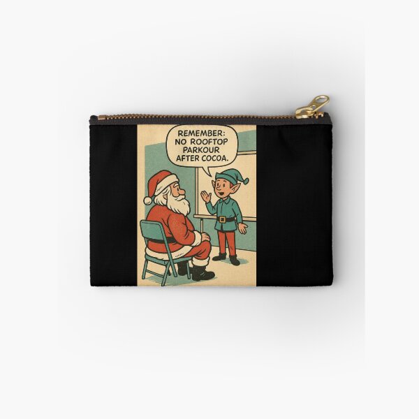 Item preview, Cozy Christmas Humor – Santa Safety Briefing – Gift for Coworker – Retro Comics • Vintage Halftone designed and sold by JacobKAurumhead.