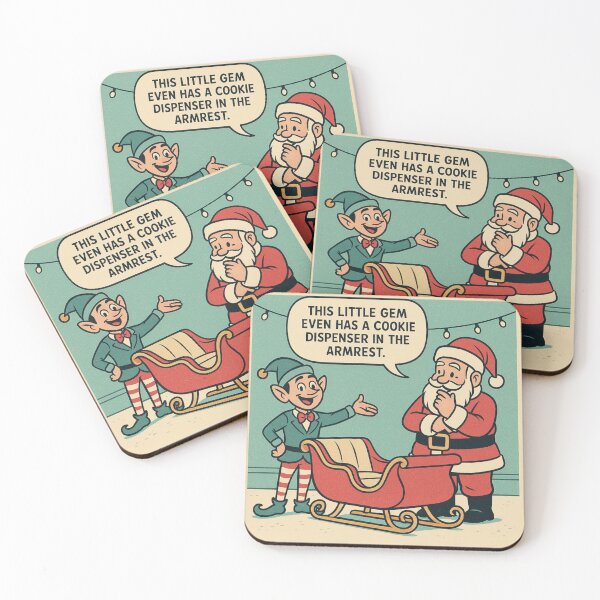 Item preview, Cozy Christmas Humor – Sleigh Sales Pitch Elf – Gift for Car Enthusiast – Retro Comics • Vintage Halftone designed and sold by JacobKAurumhead.