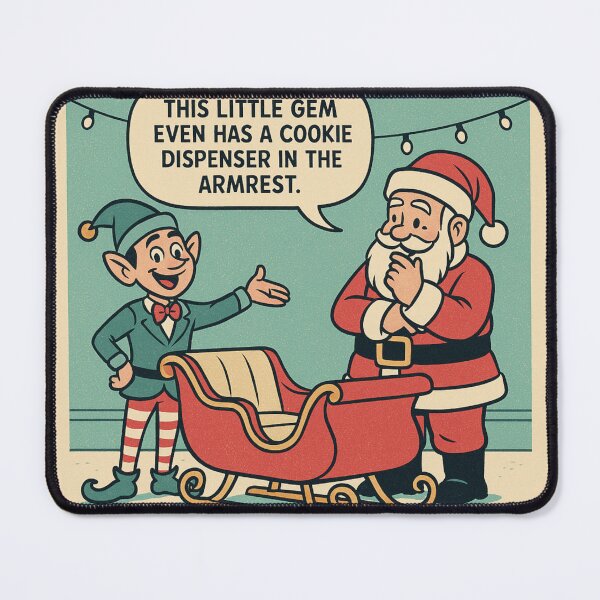 Item preview, Cozy Christmas Humor – Sleigh Sales Pitch Elf – Gift for Car Enthusiast – Retro Comics • Vintage Halftone designed and sold by JacobKAurumhead.
