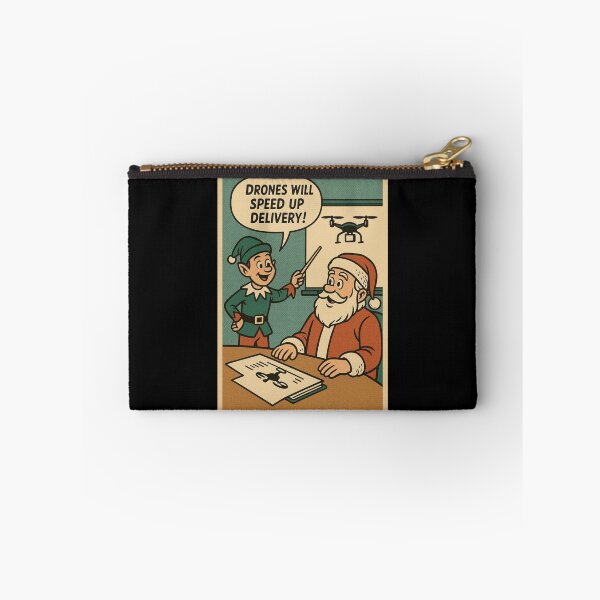 Item preview, Cozy Christmas Humor – Santa Logistics Meeting – Gift for Tech Friend – Retro Comics • Vintage Halftone designed and sold by JacobKAurumhead.