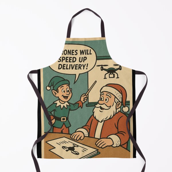 Item preview, Cozy Christmas Humor – Santa Logistics Meeting – Gift for Tech Friend – Retro Comics • Vintage Halftone designed and sold by JacobKAurumhead.