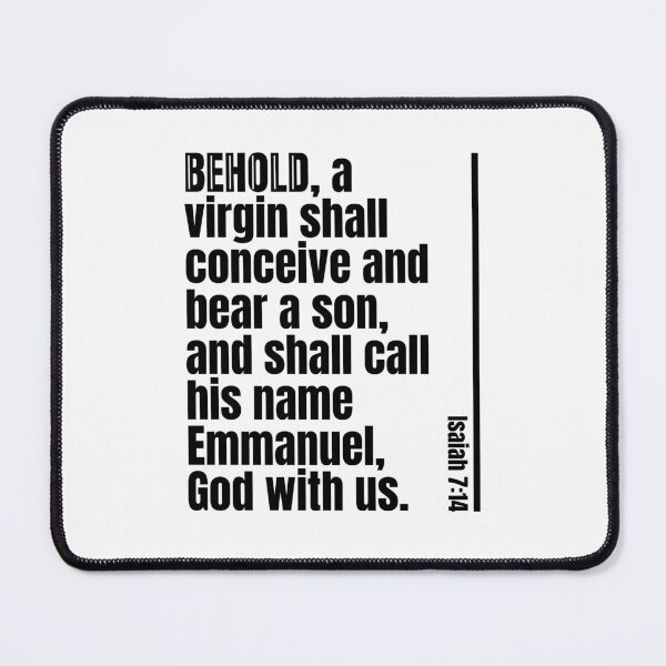 Item preview, Behold A Virgin Shall Conceive And Bear A Son, Isaiah 7:14, King James Bible Verse designed and sold by Angela Dow.