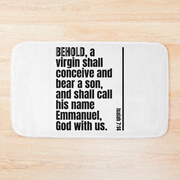Item preview, Behold A Virgin Shall Conceive And Bear A Son, Isaiah 7:14, King James Bible Verse designed and sold by Angela Dow.