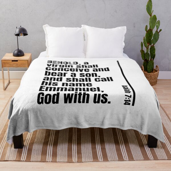 Item preview, Behold A Virgin Shall Conceive And Bear A Son, Isaiah 7:14, King James Bible Verse designed and sold by Angela Dow.